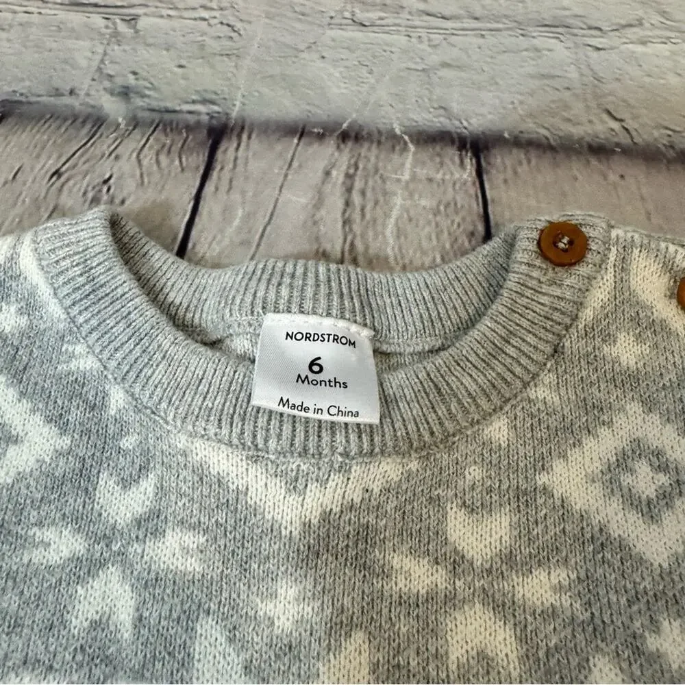 Nordstrom Snowflake Pattern Sweater Knit Romper